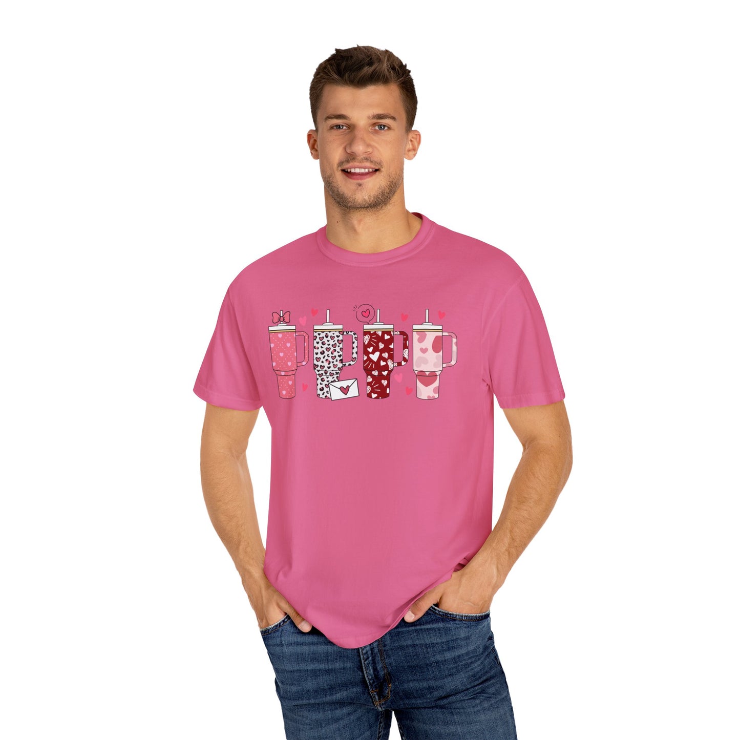 Valentines Tumbler Unisex Garment-Dyed T-shirt