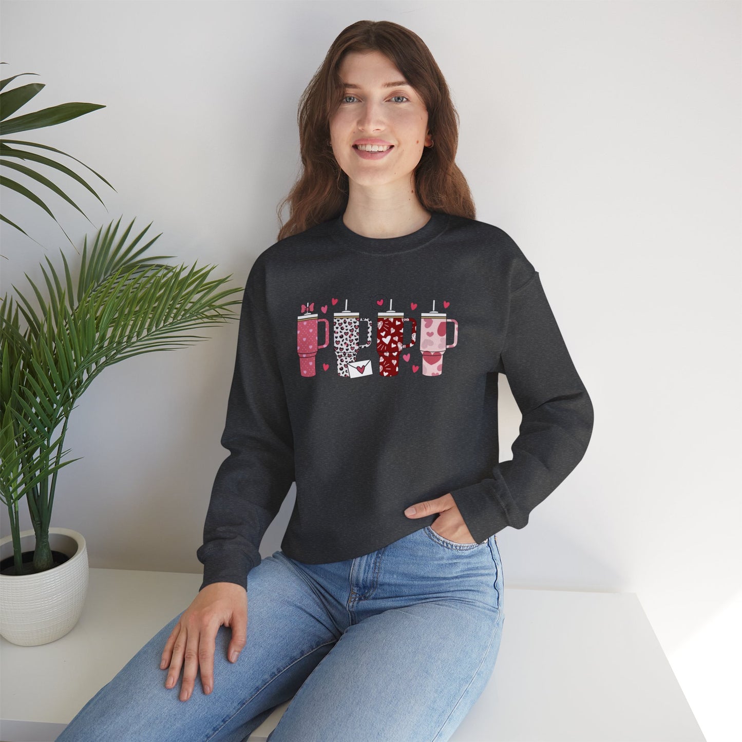 Valentine Tumbler Unisex Heavy Blend™ Crewneck Sweatshirt