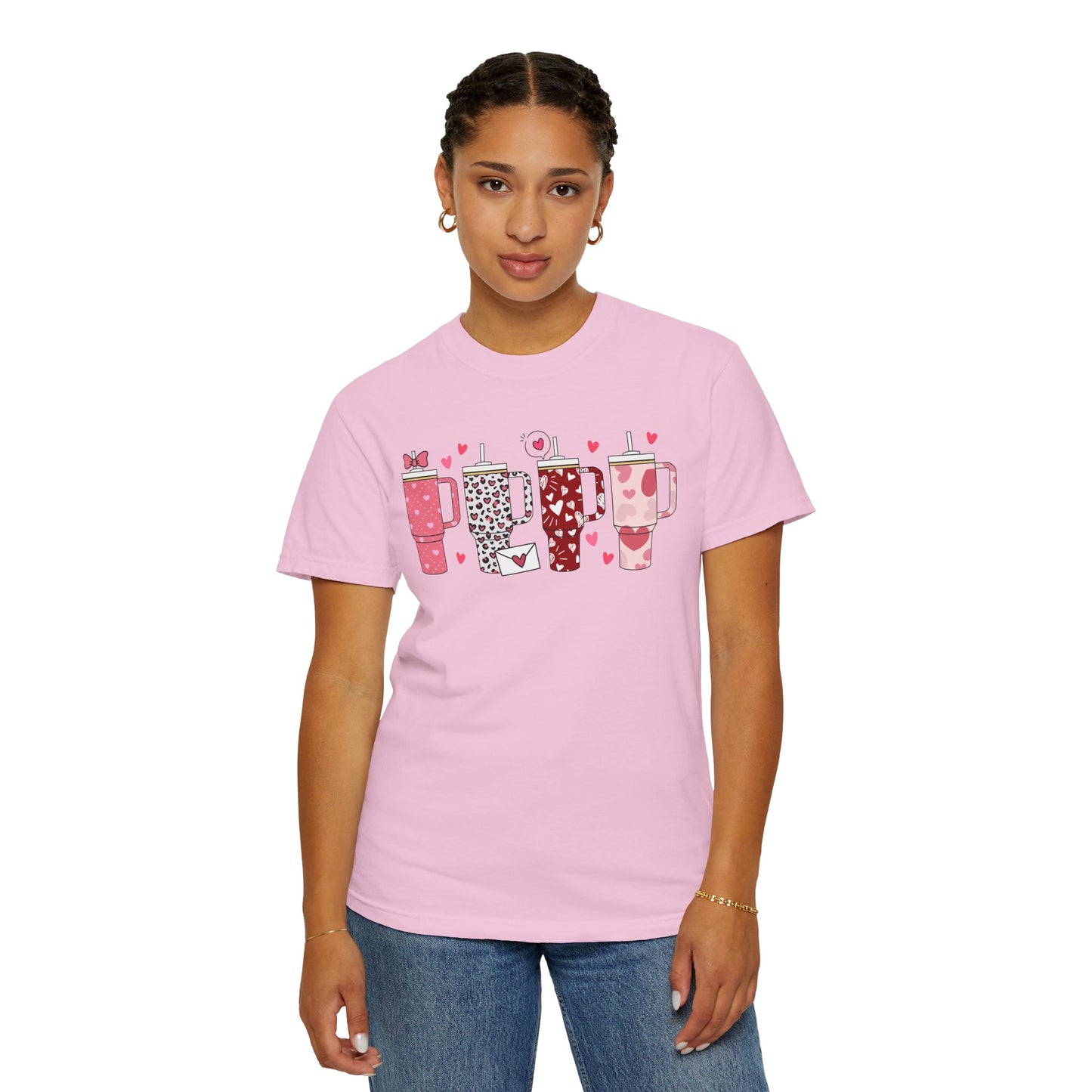 Valentines Tumbler Unisex Garment-Dyed T-shirt