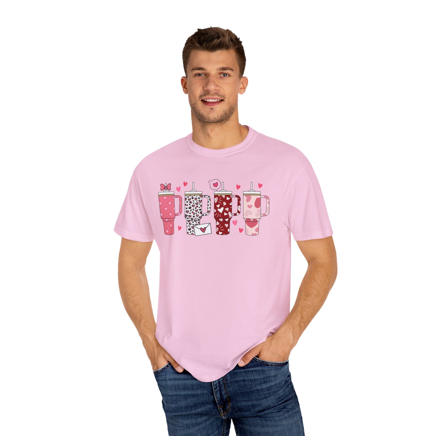 Valentines Tumbler Unisex Garment-Dyed T-shirt