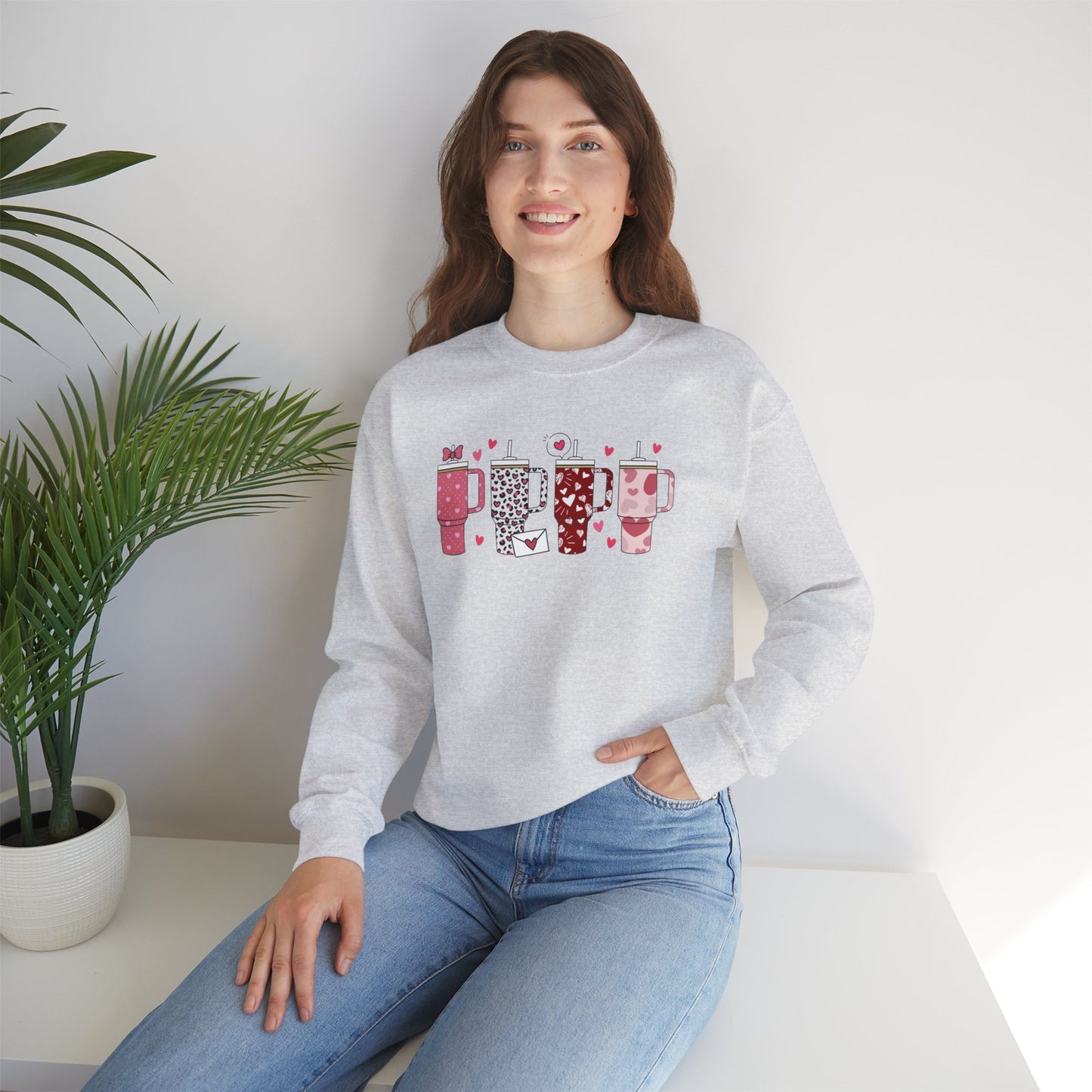 Valentine Tumbler Unisex Heavy Blend™ Crewneck Sweatshirt