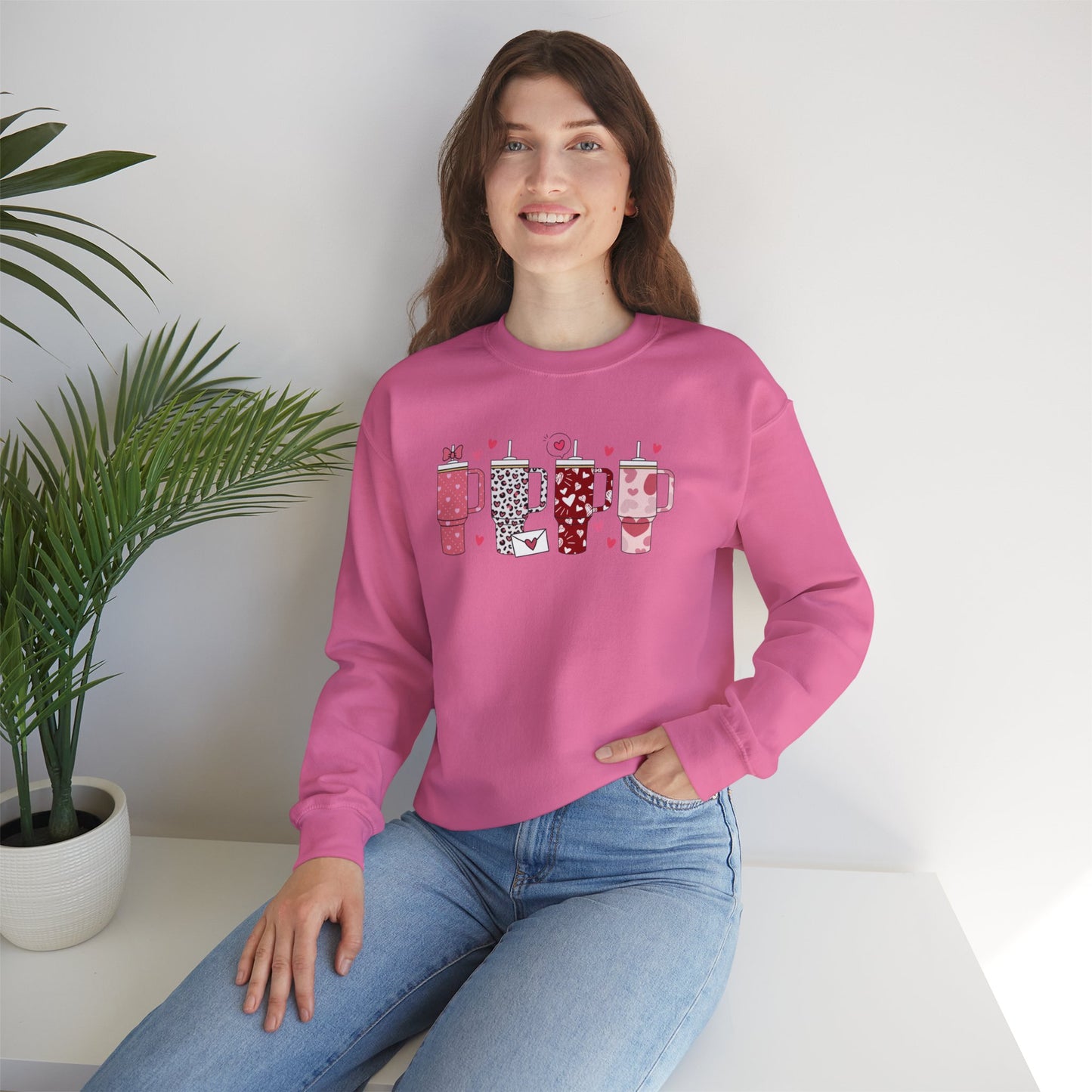 Valentine Tumbler Unisex Heavy Blend™ Crewneck Sweatshirt