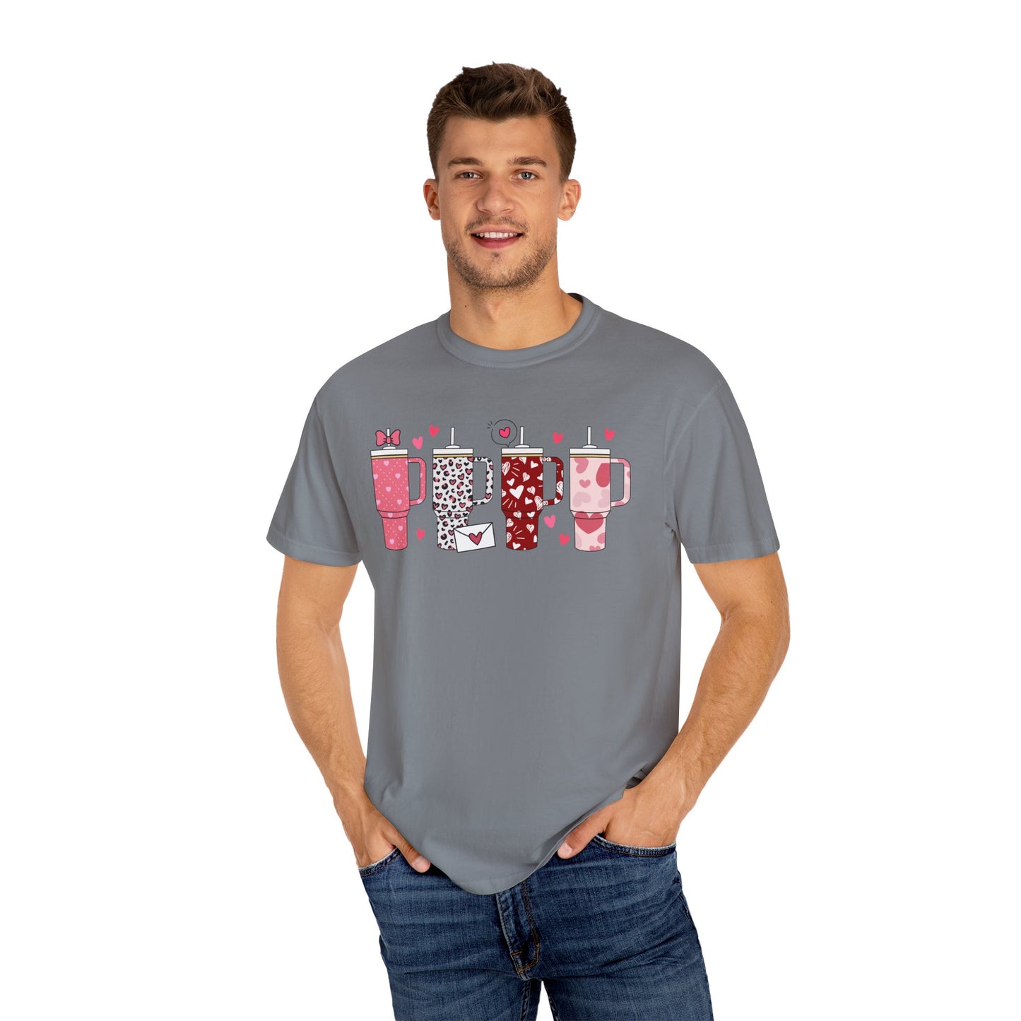 Valentines Tumbler Unisex Garment-Dyed T-shirt