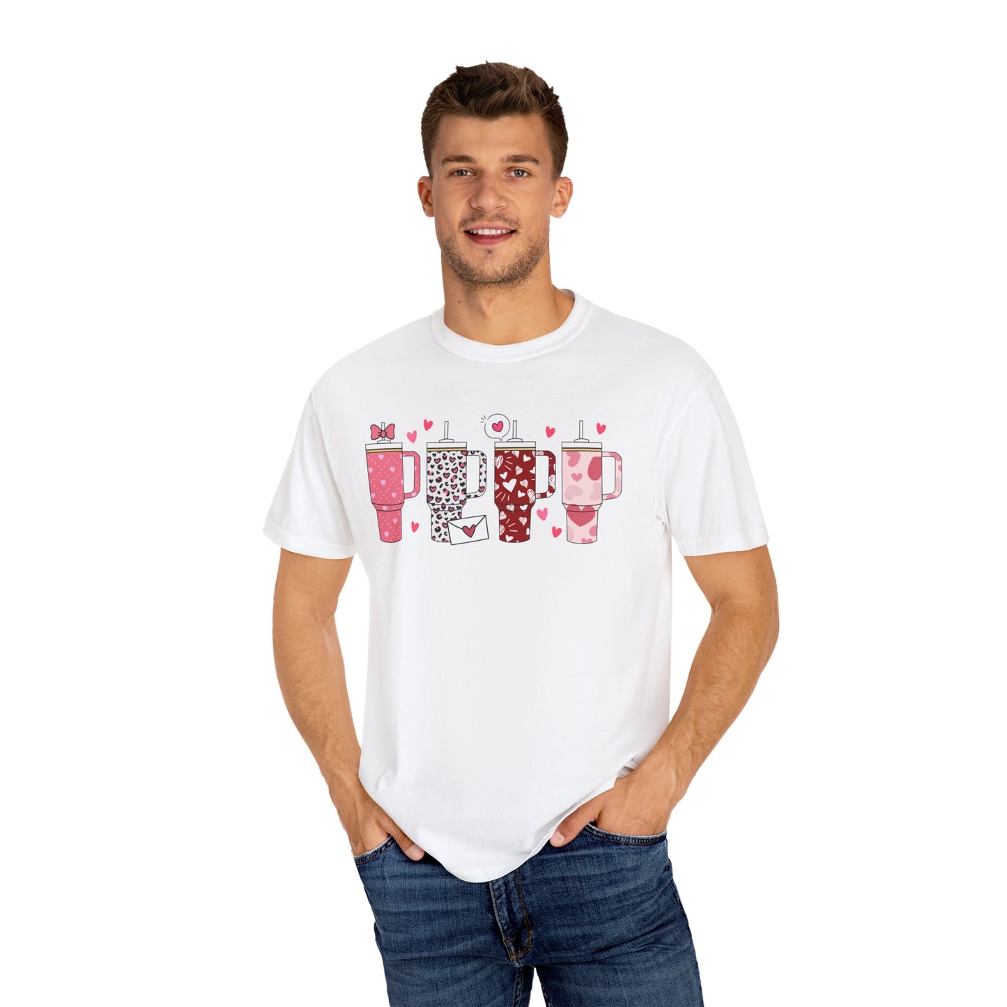 Valentines Tumbler Unisex Garment-Dyed T-shirt