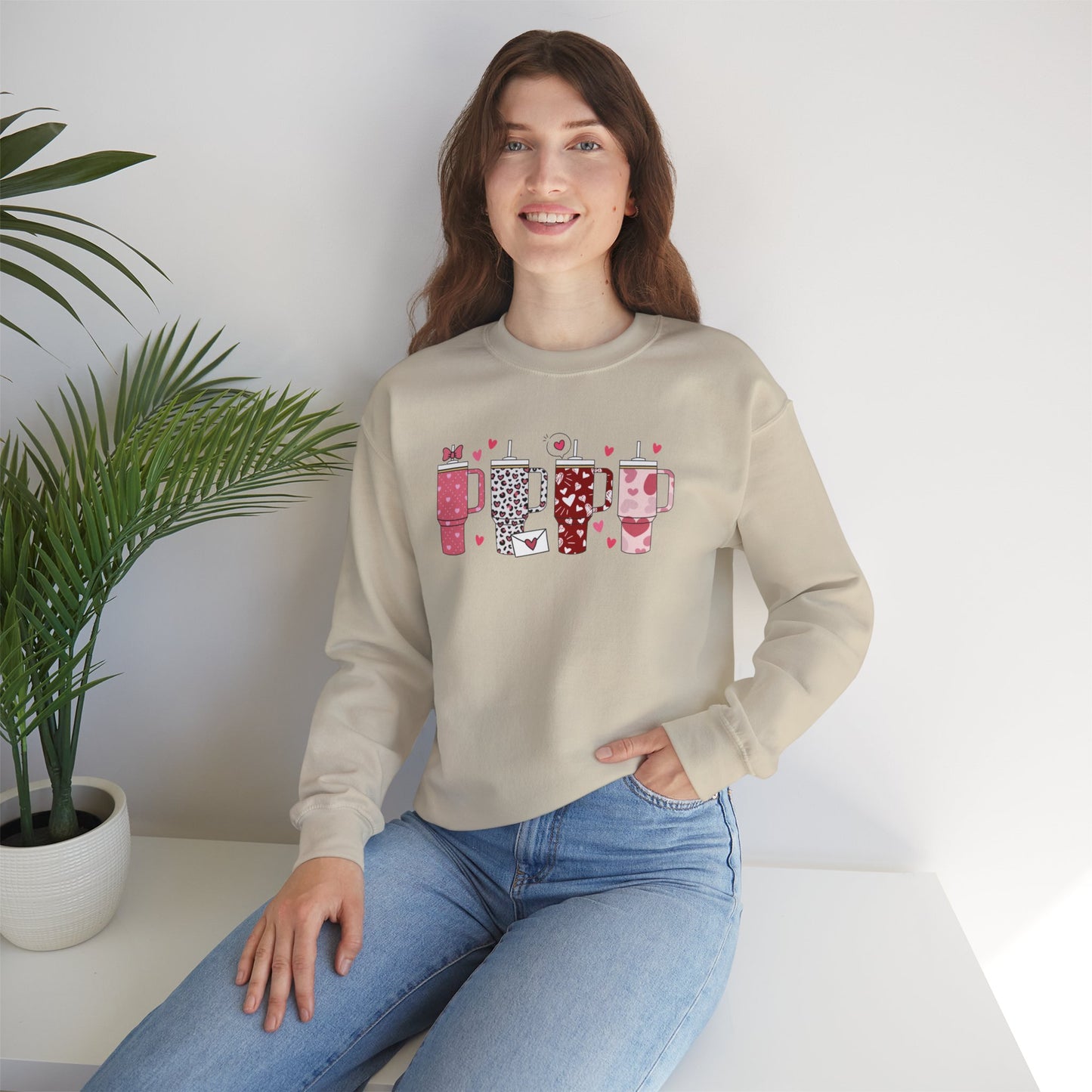 Valentine Tumbler Unisex Heavy Blend™ Crewneck Sweatshirt