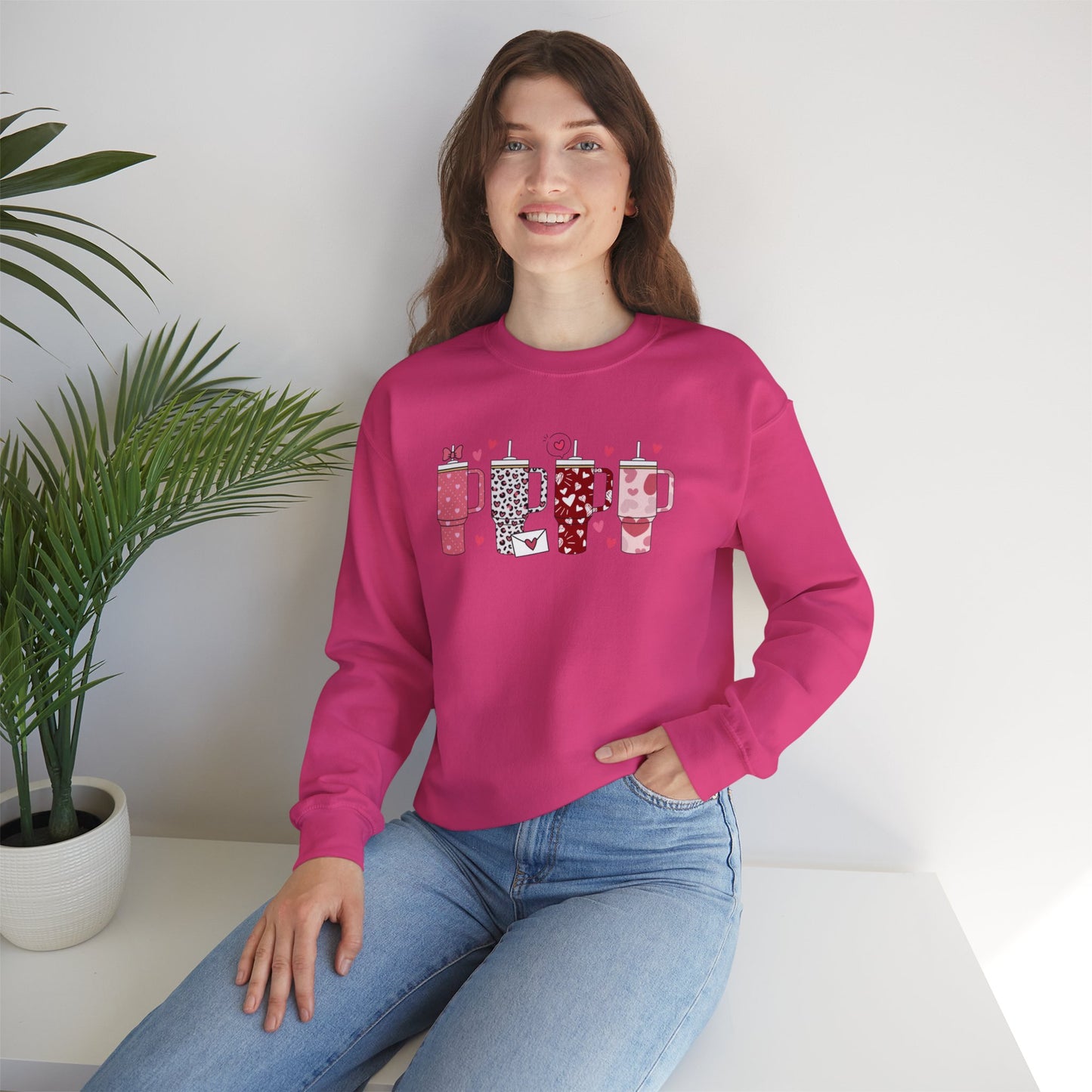 Valentine Tumbler Unisex Heavy Blend™ Crewneck Sweatshirt