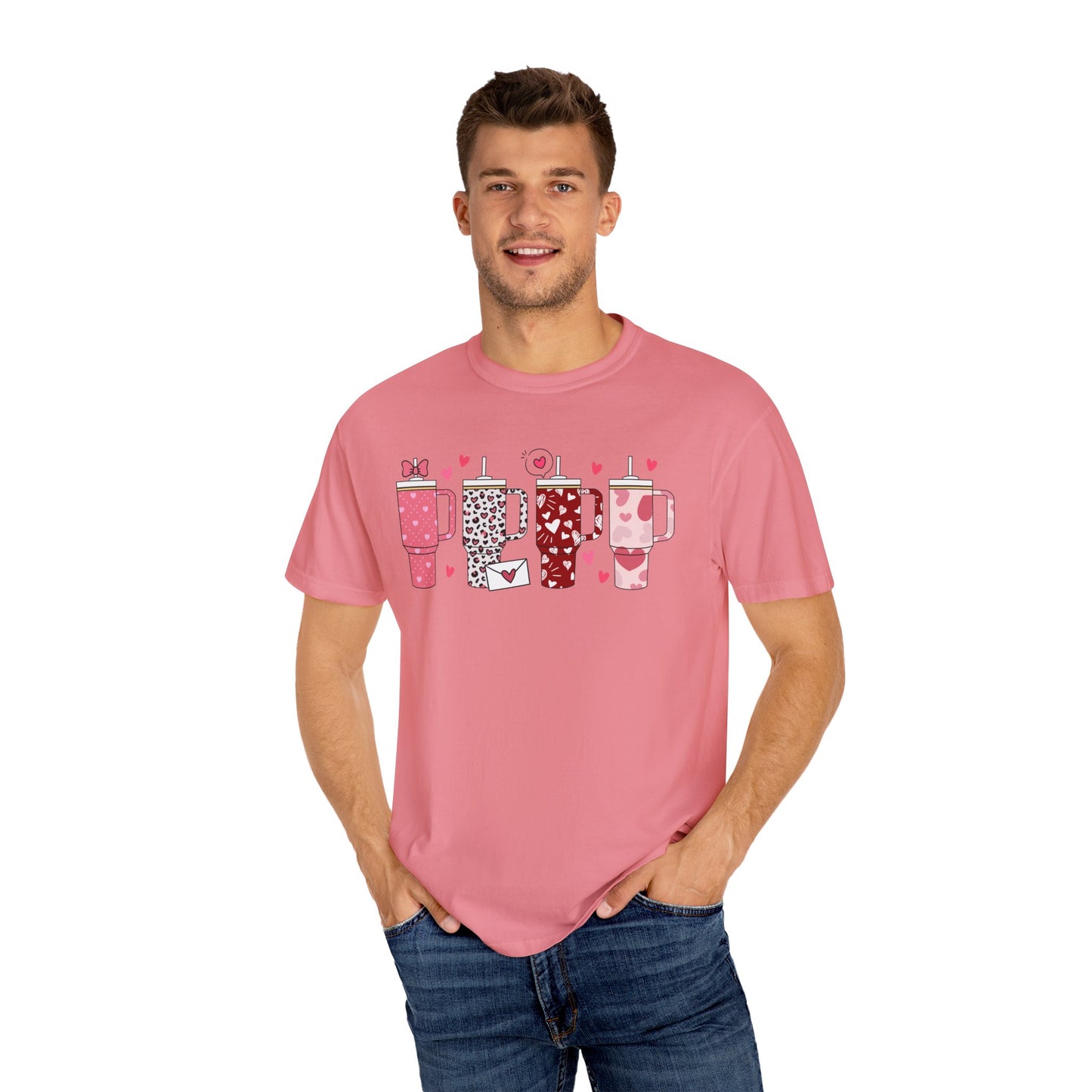 Valentines Tumbler Unisex Garment-Dyed T-shirt