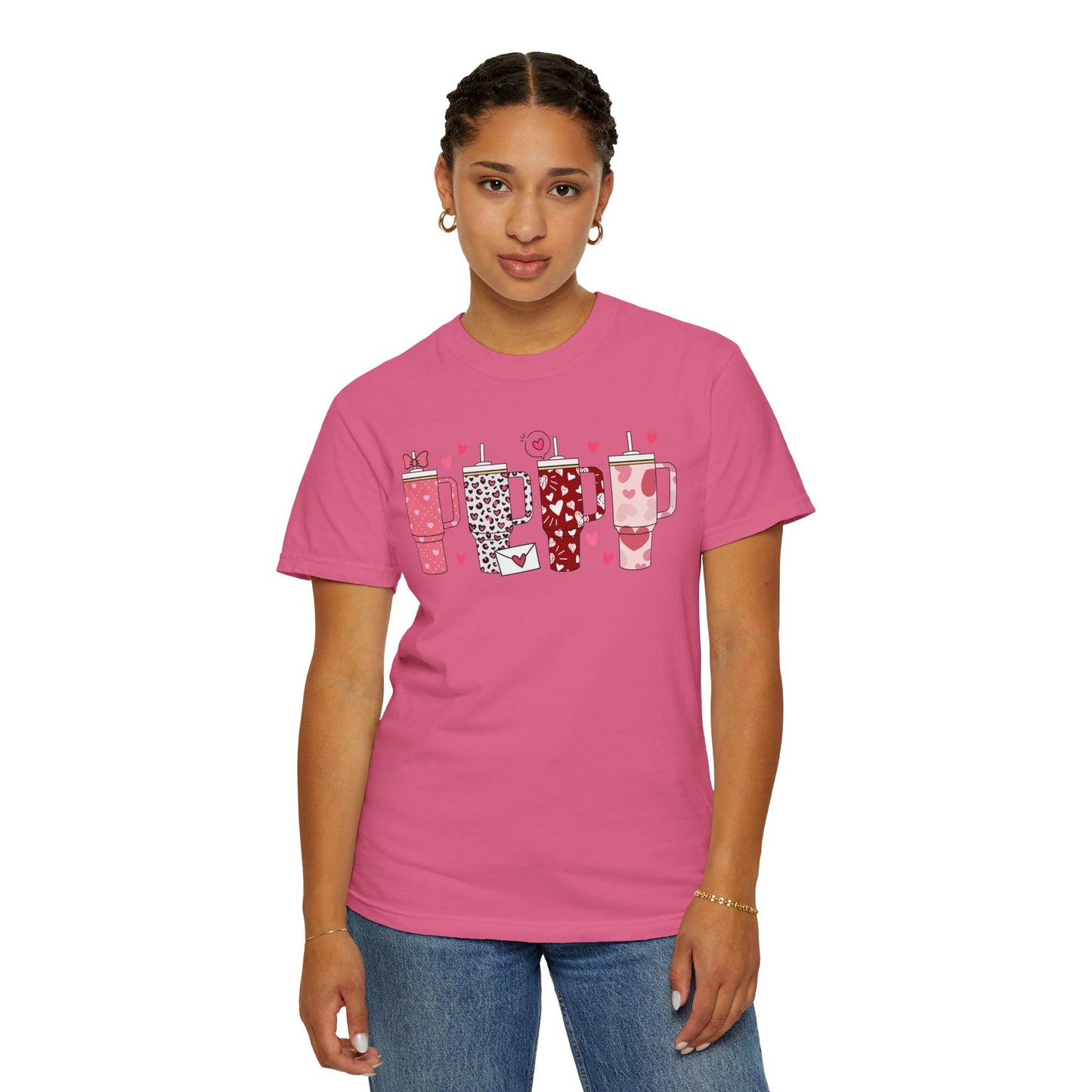 Valentines Tumbler Unisex Garment-Dyed T-shirt