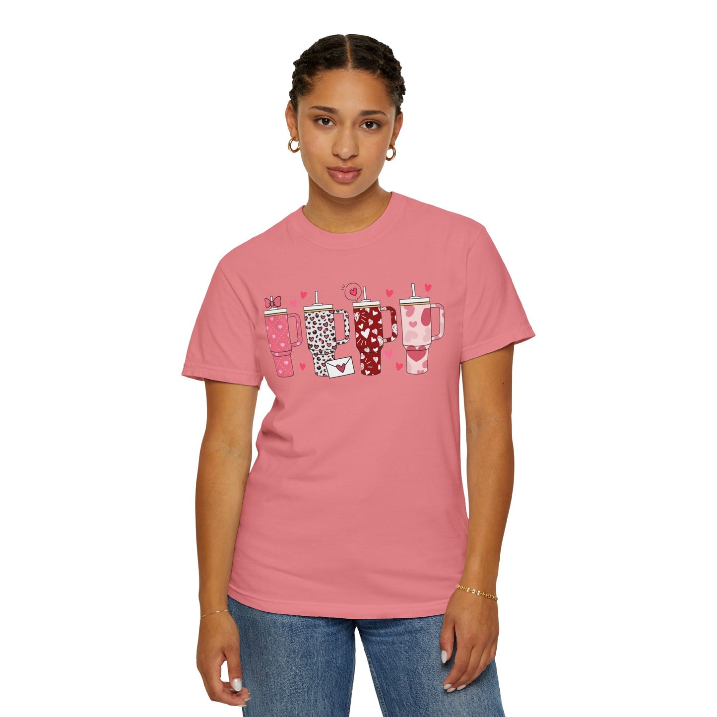 Valentines Tumbler Unisex Garment-Dyed T-shirt