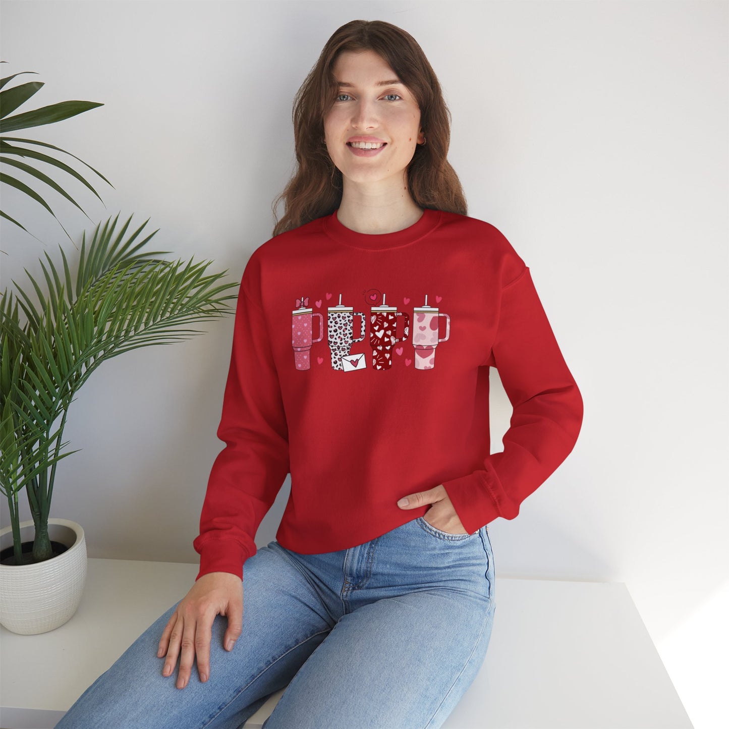 Valentine Tumbler Unisex Heavy Blend™ Crewneck Sweatshirt