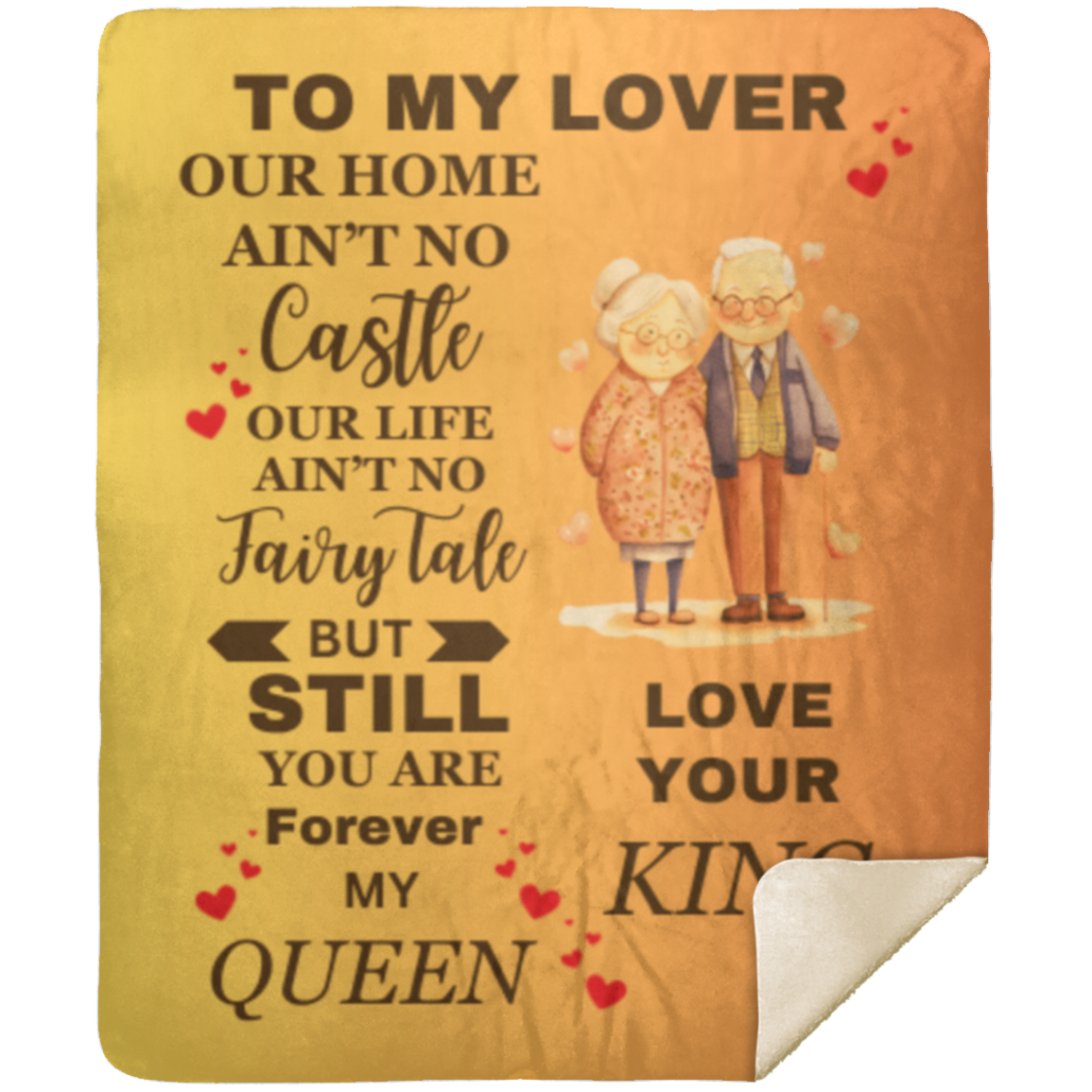 My Lover Queen Soulmate Premium Sherpa Blanket 50x60