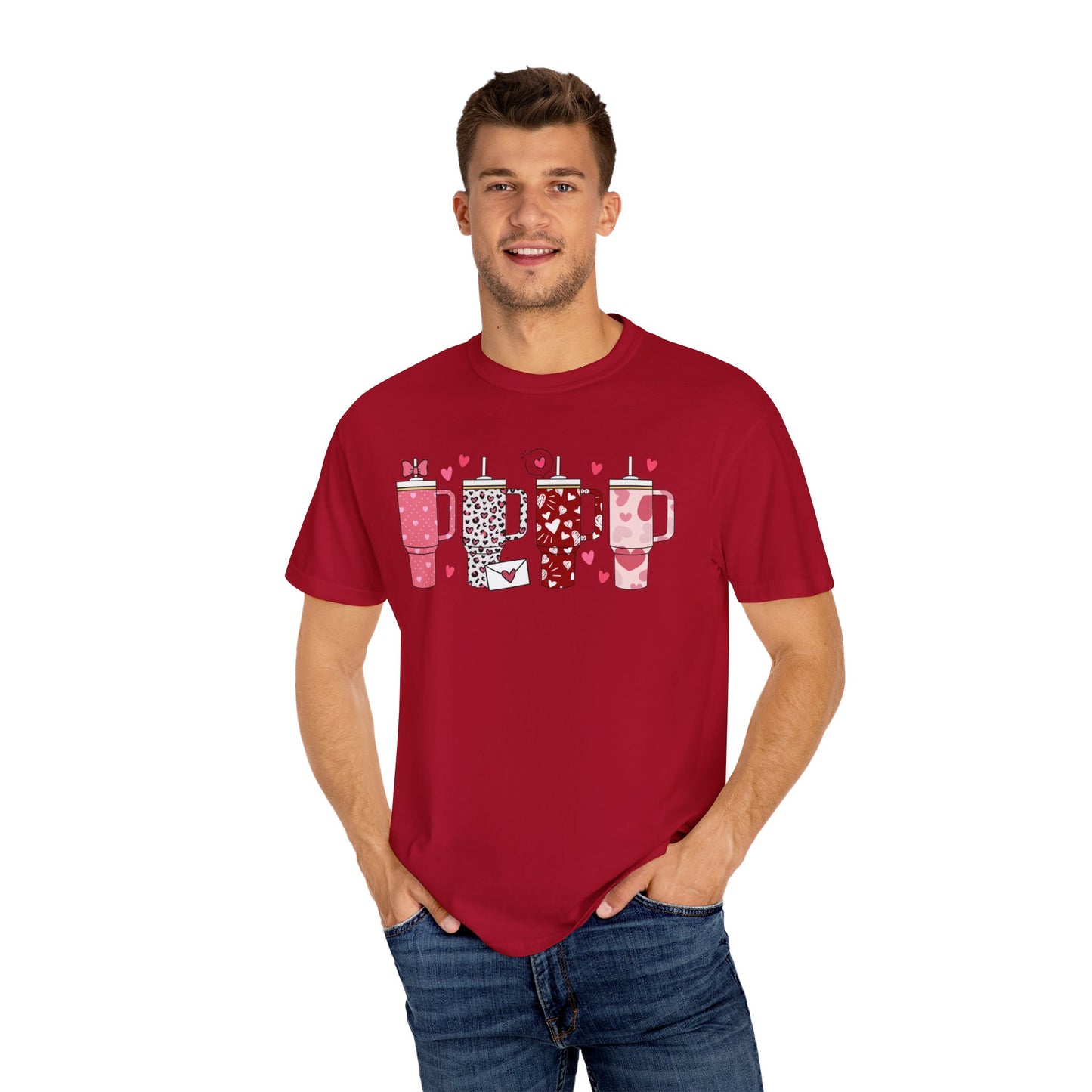 Valentines Tumbler Unisex Garment-Dyed T-shirt