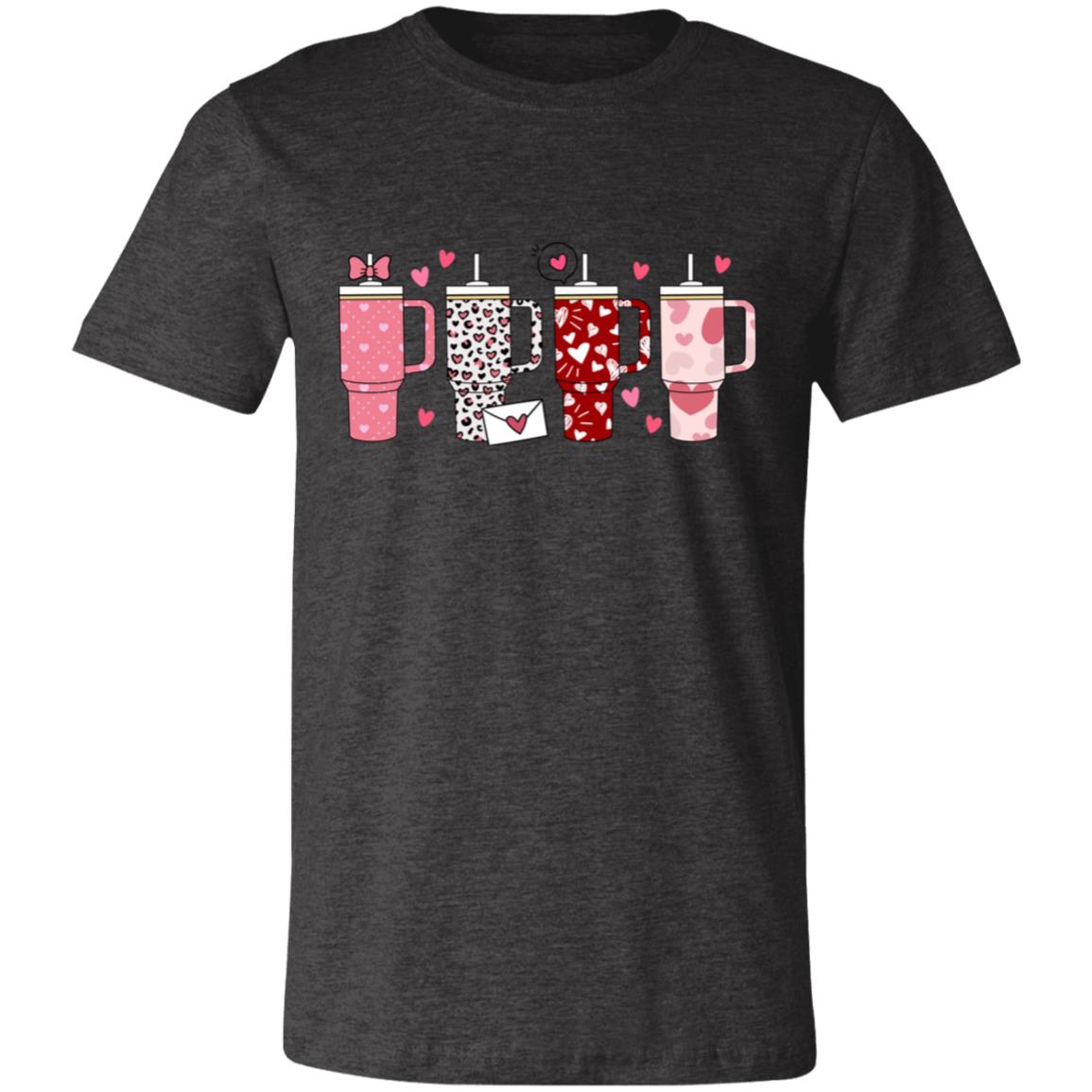 Valentines Coffee Tumbler 3001C Unisex Jersey Short-Sleeve T-Shirt