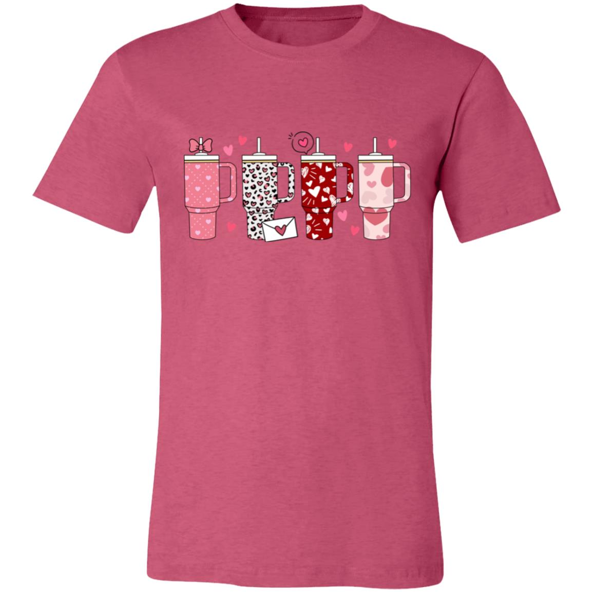 Valentines Coffee Tumbler 3001C Unisex Jersey Short-Sleeve T-Shirt