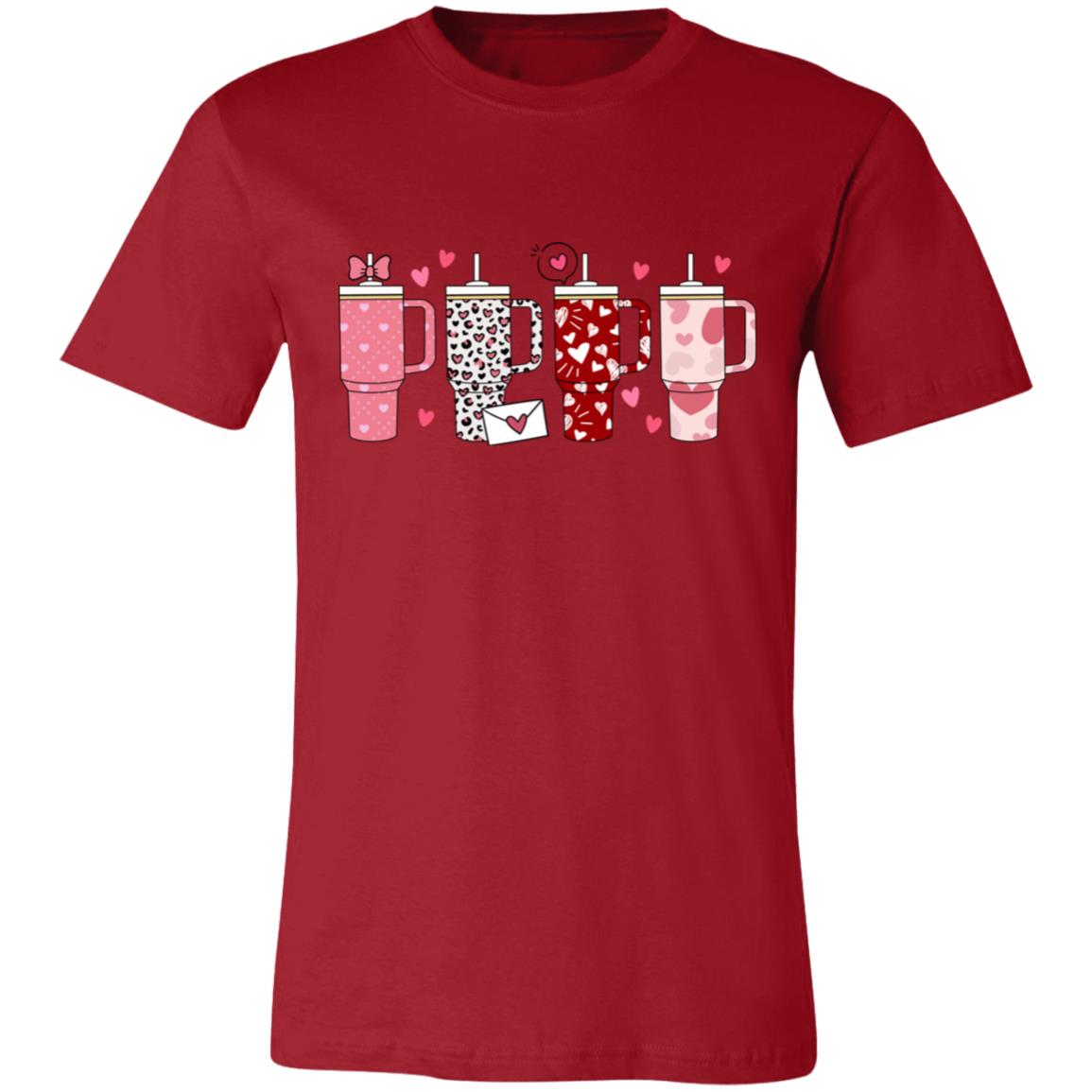 Valentines Coffee Tumbler 3001C Unisex Jersey Short-Sleeve T-Shirt