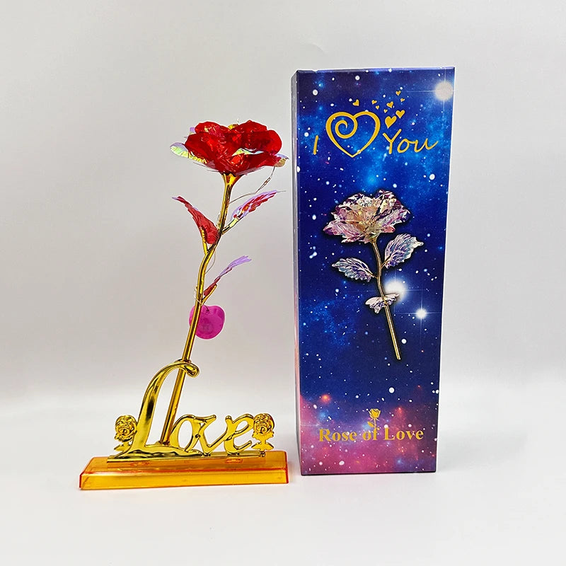 Sweetheart Fantasy Rose 24k Gold Foil Finished