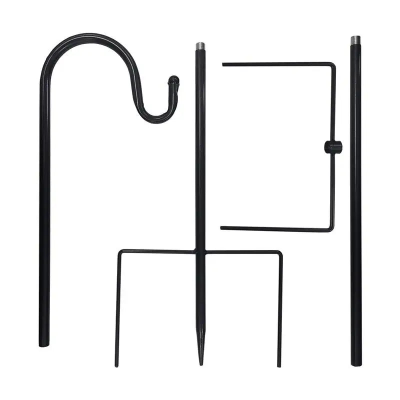 Adjustable Shepherd Hook Pole With Base