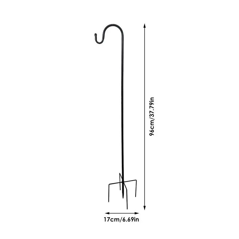 Adjustable Shepherd Hook Pole With Base